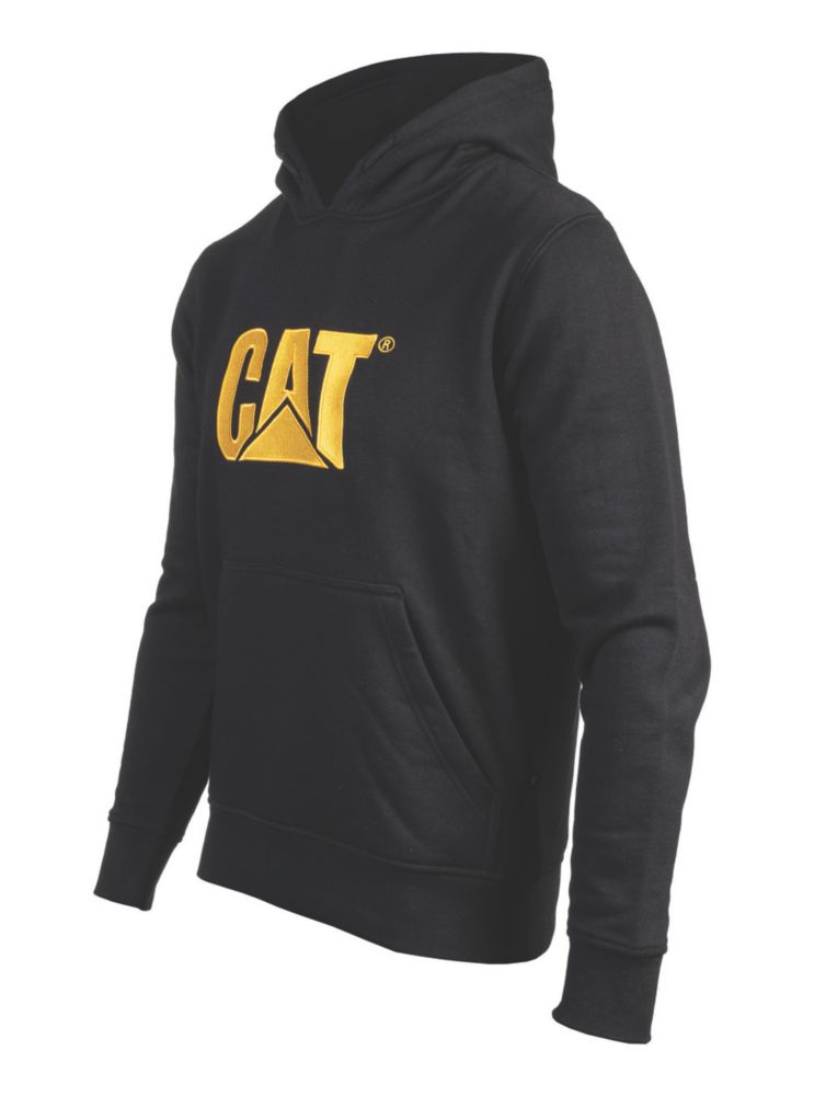 Image of CAT Trademark Hooded Sweatshirt Black XX Large 50-52" Chest 