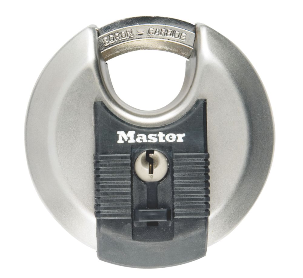 Image of Master Lock Excell Stainless Steel Keyed Alike Weatherproof Disc Padlock 70mm 