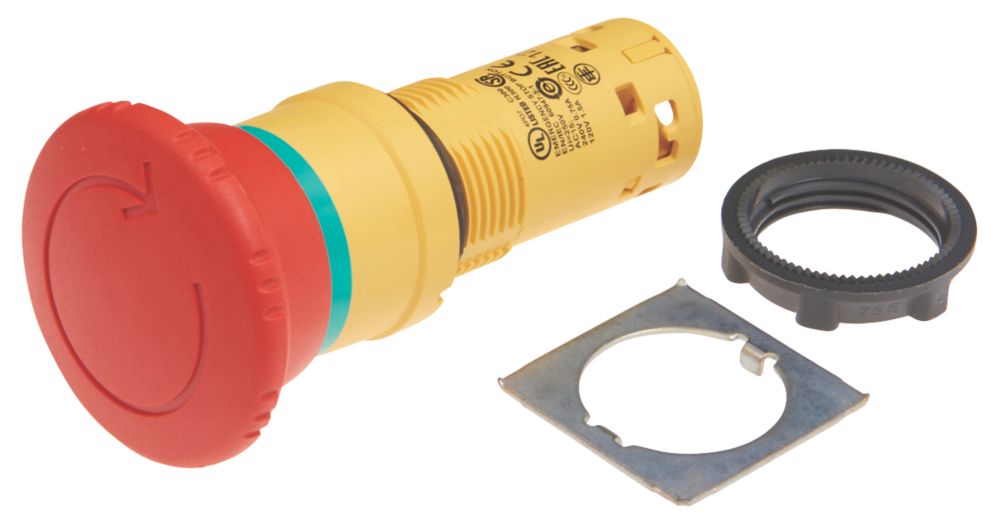 Image of Schneider Electric XB7NS8442 Red Mushroom Head Push-Button Emergency Stop NC 