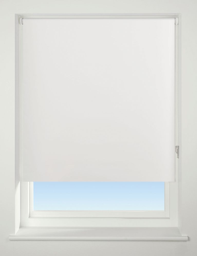 Image of Universal Polyester Roller Non-Blackout Blind Snow White 1200mm x 1700mm Drop 