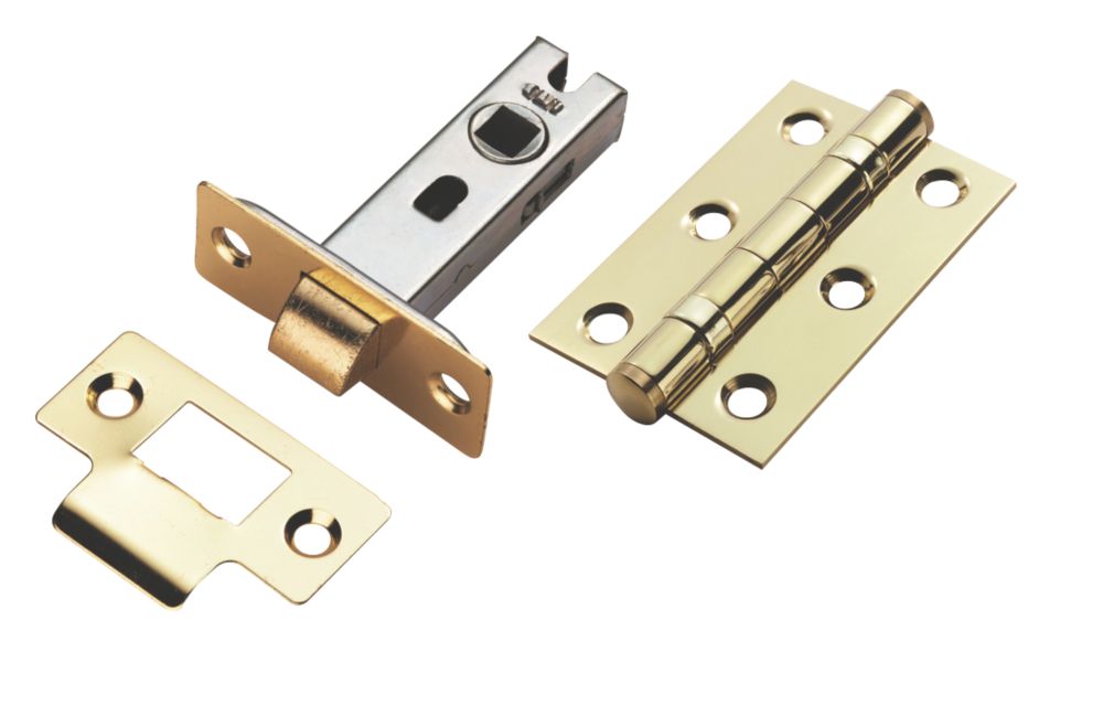 Image of Smith & Locke Fire Rated Latch Pack Brass 