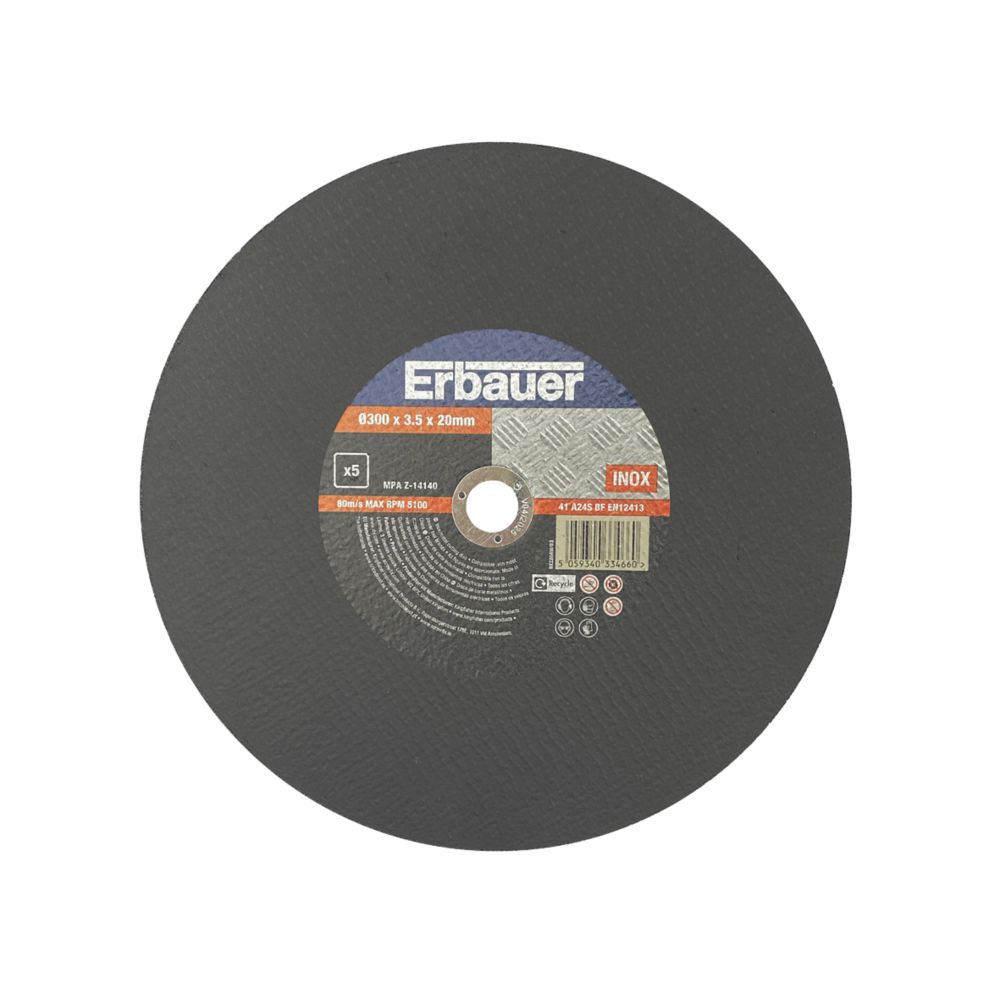 Image of Erbauer Metal Cutting Discs 12" 