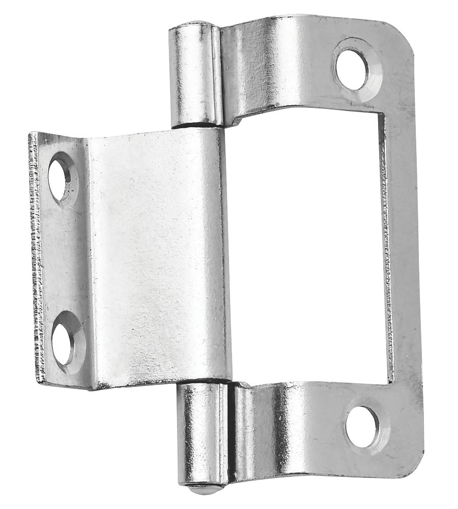 Image of Zinc-Plated Double Cranked Hinges 51mm x 35mm 2 Pack 