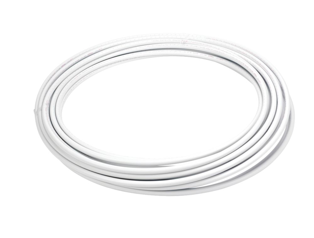 Image of Hep2O HXX25/15W Push-Fit Polybutylene Barrier Coil Pipe 15mm x 25m White 