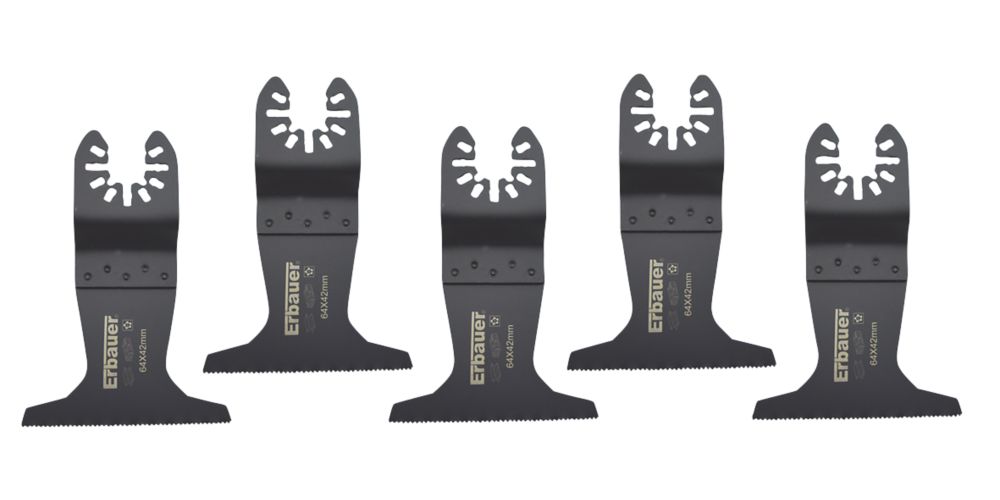 Image of Erbauer MLT22269 Multi-Material Plunge Cutting Blades 64mm 5 Pack 