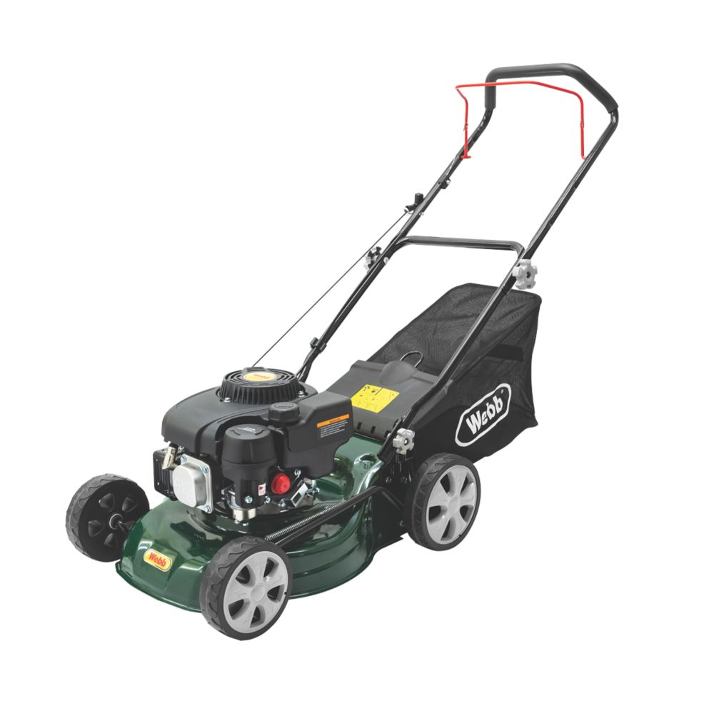 Image of Webb WER410HP 41cm 132cc Hand-Propelled Rotary Petrol Lawn Mower 