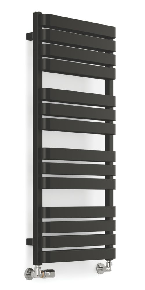 Image of Terma Warp T Designer Towel Rail 1110m x 500mm Black 2660BTU 