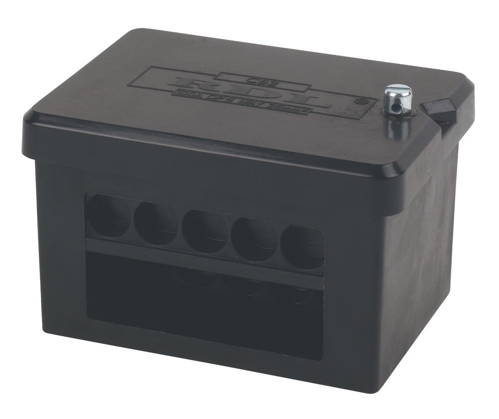 Image of Greenbrook 100A 2 x 5-Ways 25mmÂ² Connector Block 