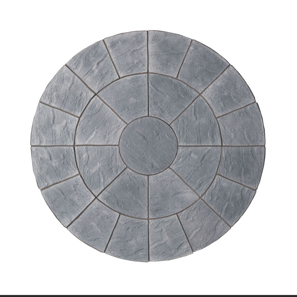 Image of Kelkay Abbey Paving Circle Kit Graphite 4.52mÂ² 25 Pack 