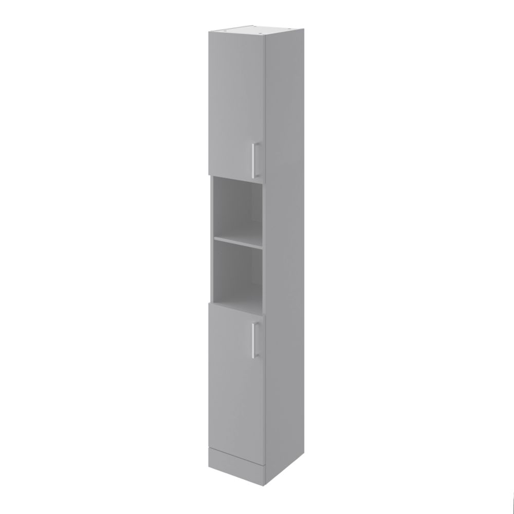 Image of Veleka Column Cabinet Grey Gloss 275mm x 316mm x 1800mm 