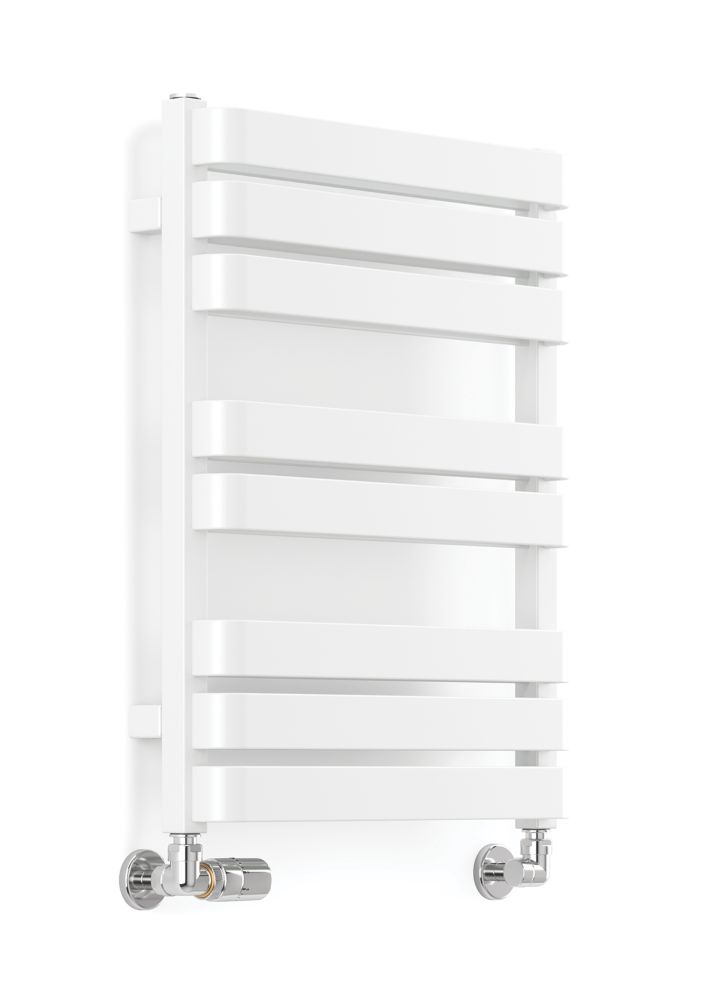 Image of Terma Warp T Bold Designer Towel Rail 655m x 500mm White 1569BTU 