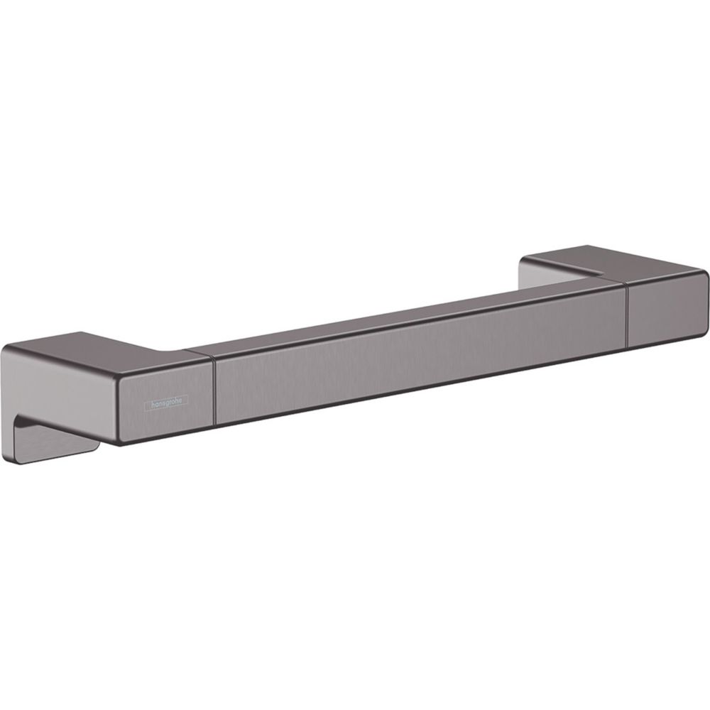Image of Hansgrohe Straight Household AddStoris Grab Rail Brushed Black Chrome 348mm 
