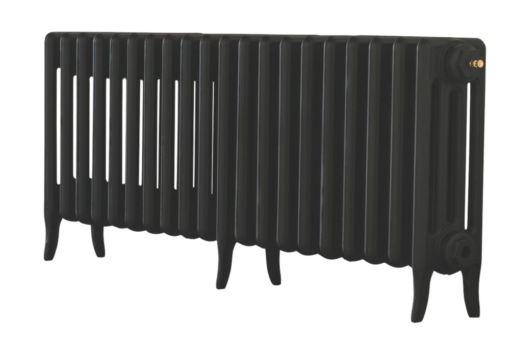 Image of Arroll Neo-Classic 4-Column Cast Iron Radiator 460mm x 1234mm Black 3910BTU 