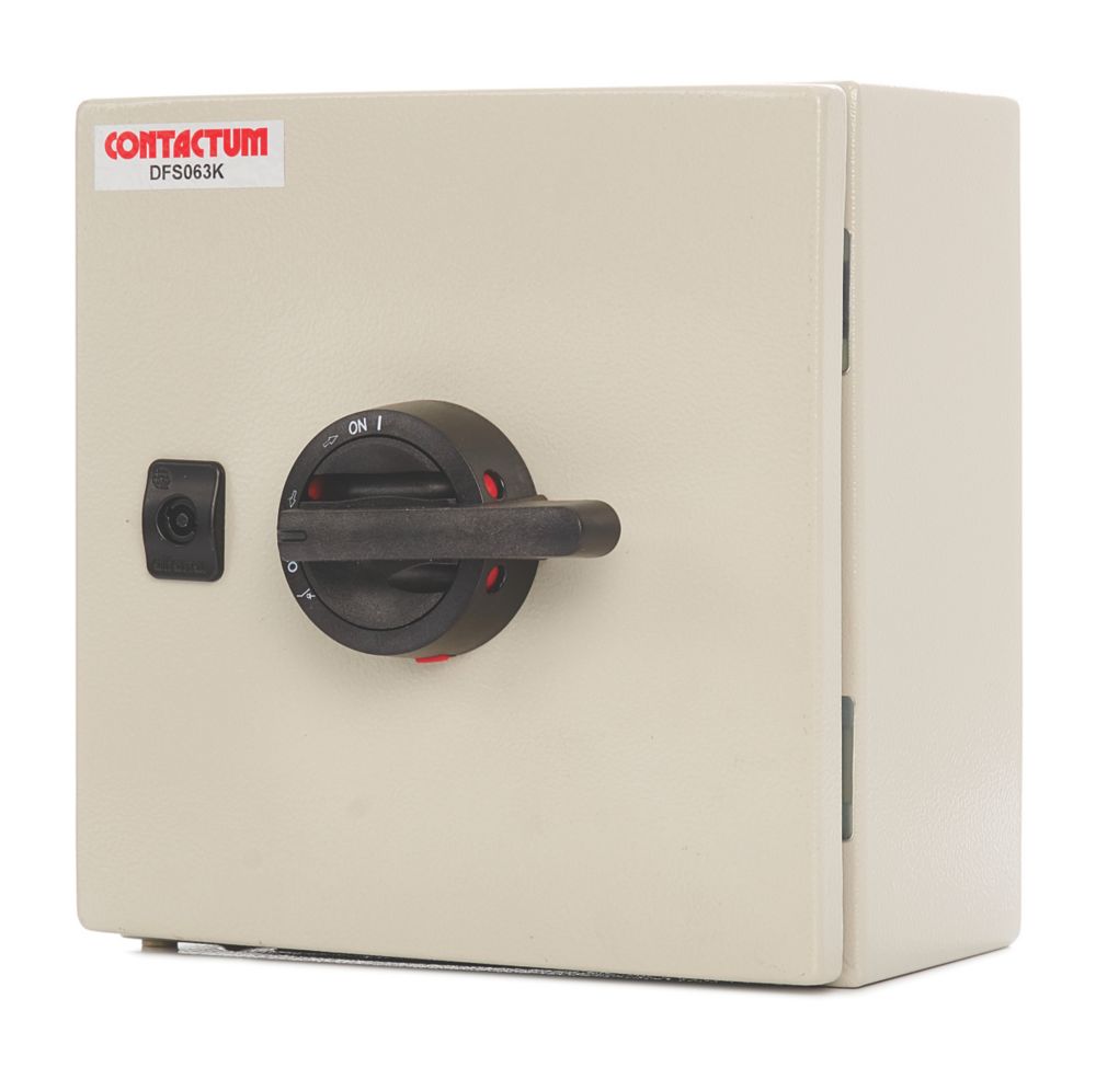 Image of Contactum DFS063K 63A 3P+N+E Fused 3-Phase Enclosed Switch Fuse 