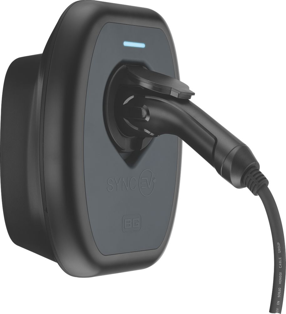 Image of British General SyncEV 1 Port 7.4kW Mode 3 Type 2 Socket Electric Vehicle Charger Black 