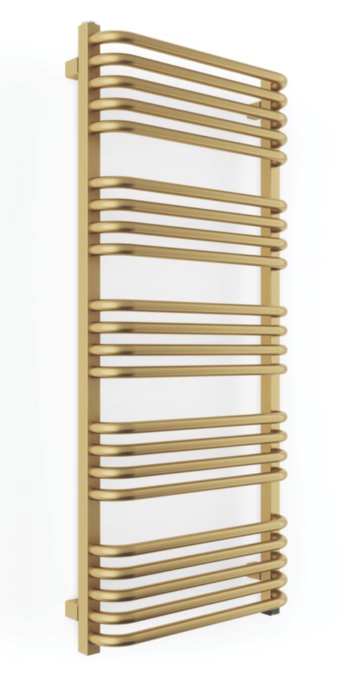 Image of Terma Alex One Electric Towel Rail 1140mm x 500mm Brass 2046BTU 