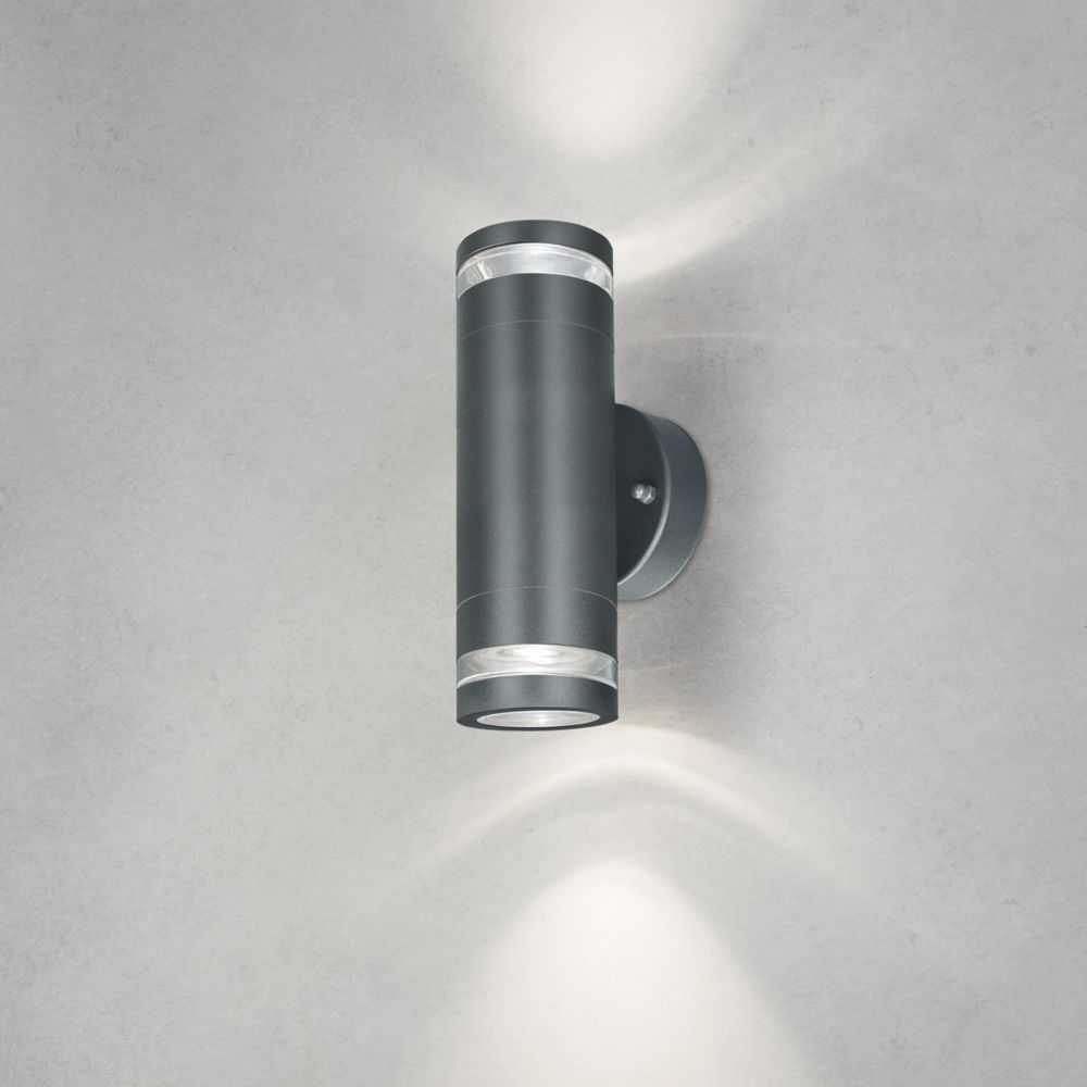 Image of 4lite Marinus Outdoor IP44 Up/Down Wall Light Anthracite 