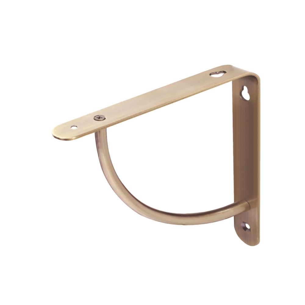 Image of Cove Shelf Brackets Brushed Brass 180mm x 180mm 4 Pack 