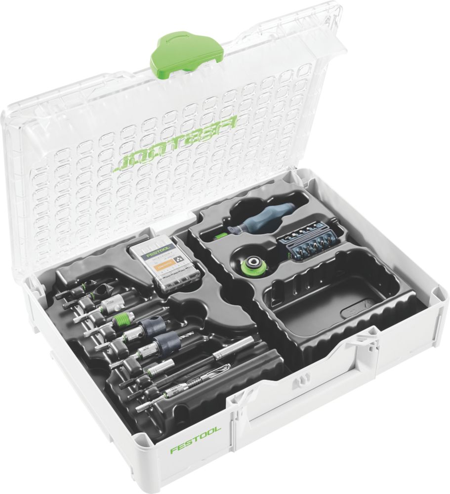 Image of Festool SYS3 M 89 ORG CE-SORT 576804 Hex Shank Drill Assembly Pack 104 Piece Set 