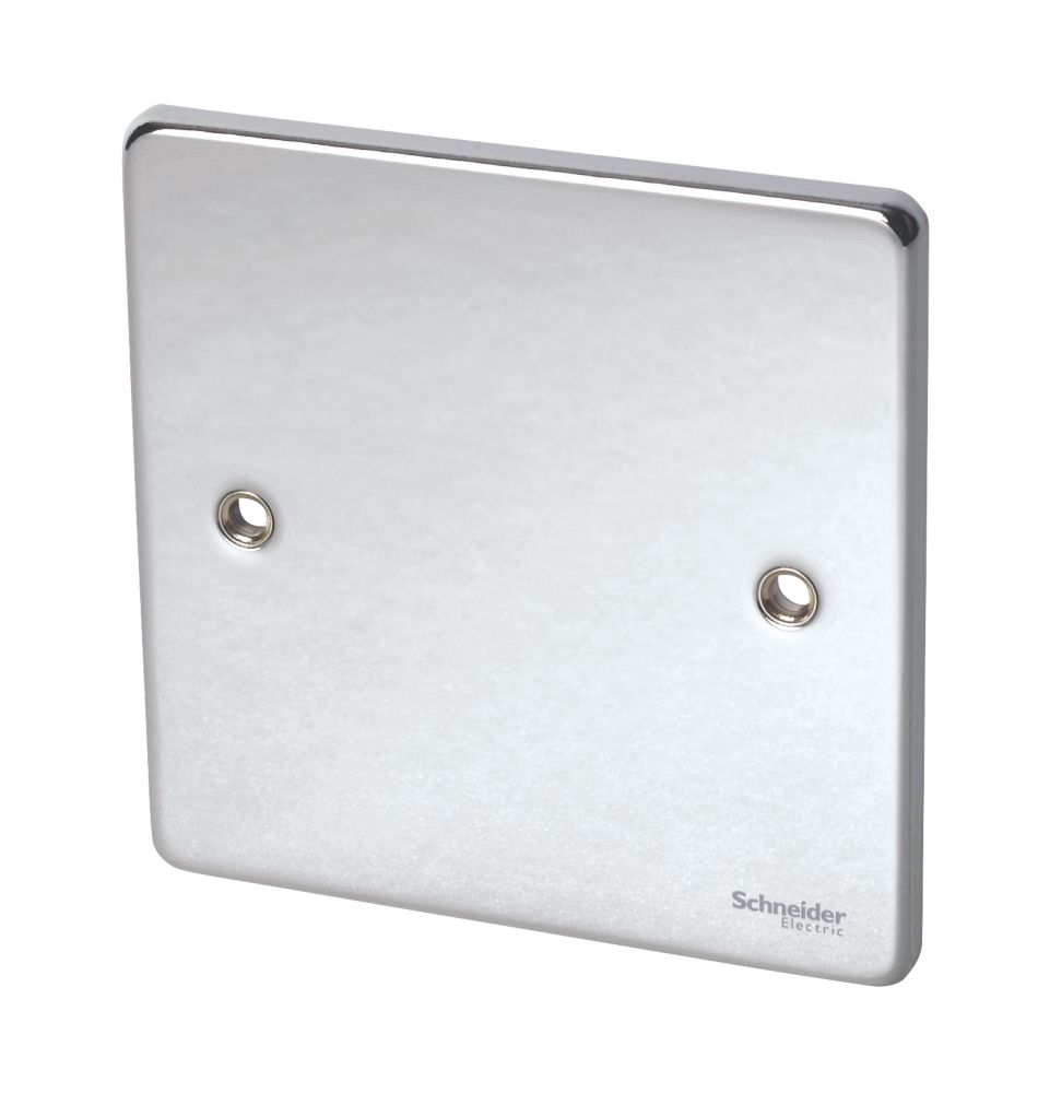 Image of Schneider Electric Ultimate Low Profile 1-Gang Blanking Plate Polished Chrome 