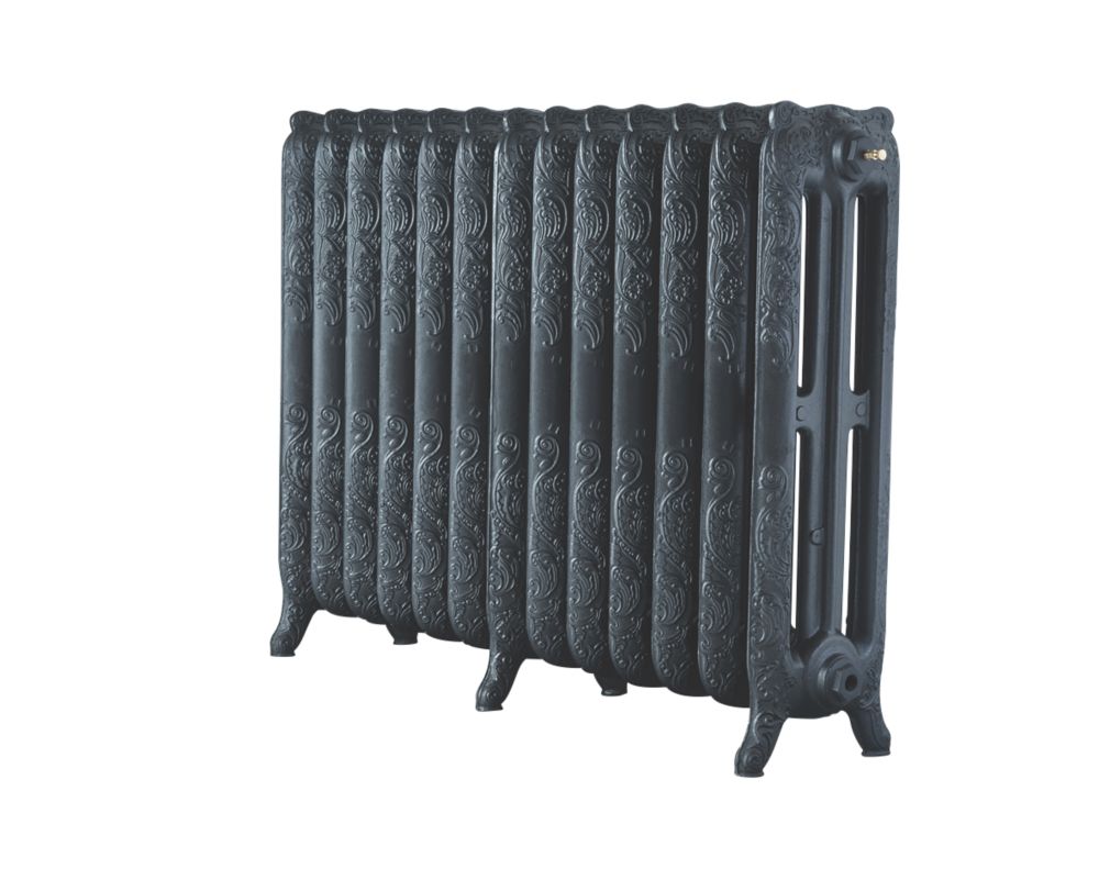 Image of Arroll Montmartre 3-Column Cast Iron Radiator 760mm x 1074mm Pewter 6387BTU 