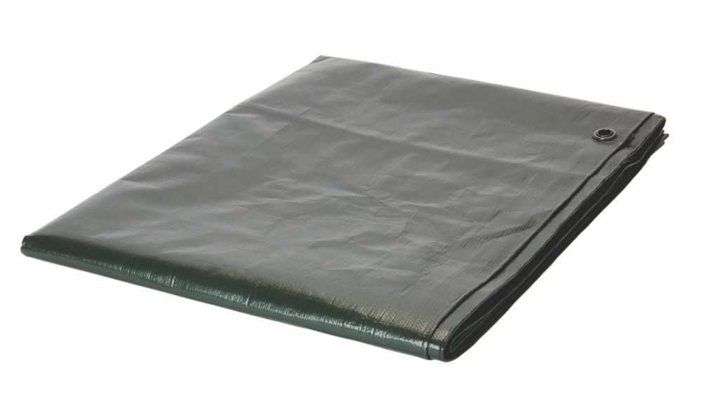 Image of Tarpaulin Sheet Green / Brown 2m x 3m 
