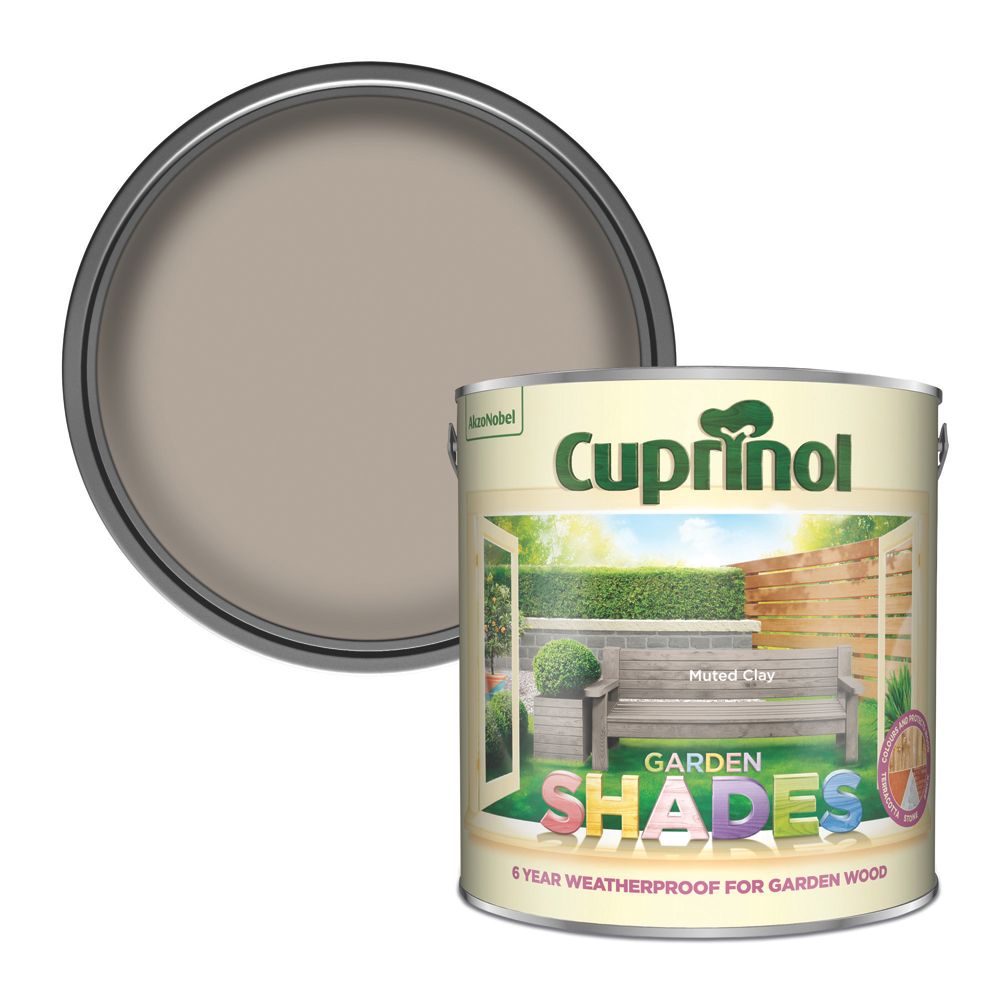 Image of Cuprinol Garden Shades Exterior Wood Paint Matt Muted Clay 2.5Ltr 