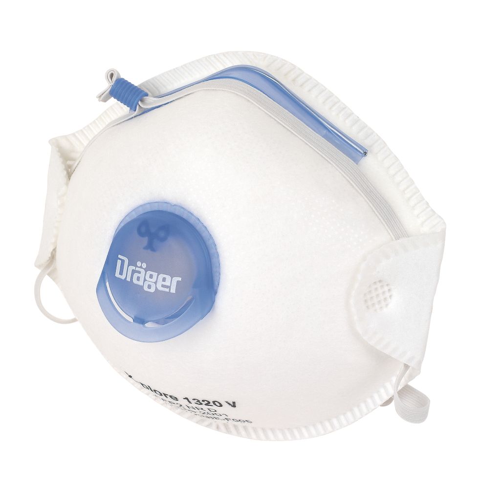Image of Draeger X-Plore 1320V Cup-Valved Dust Masks P2 10 Pack 