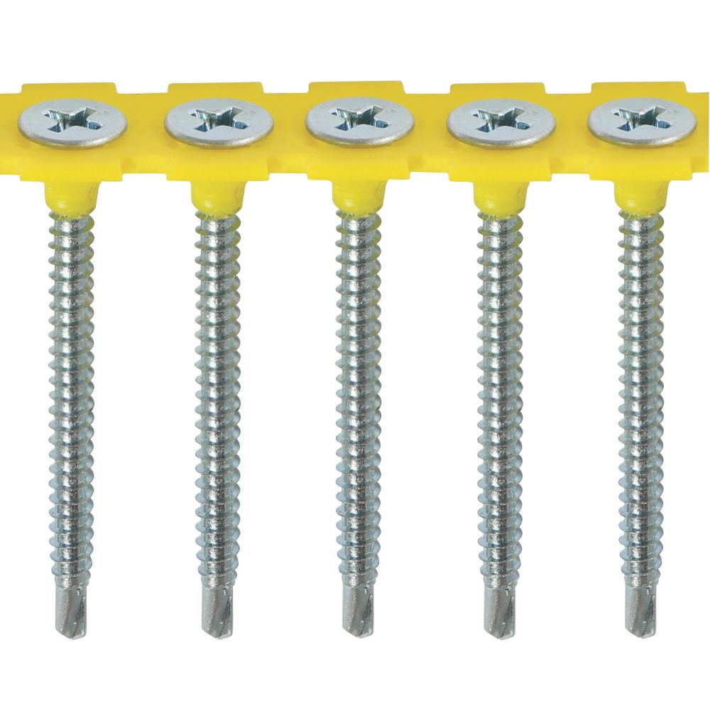 Image of Timco Phillips Bugle 60Â° Self-Tapping Thread Collated Self-Drilling Drywall Screws 3.5mm x 45mm 1000 Pack 