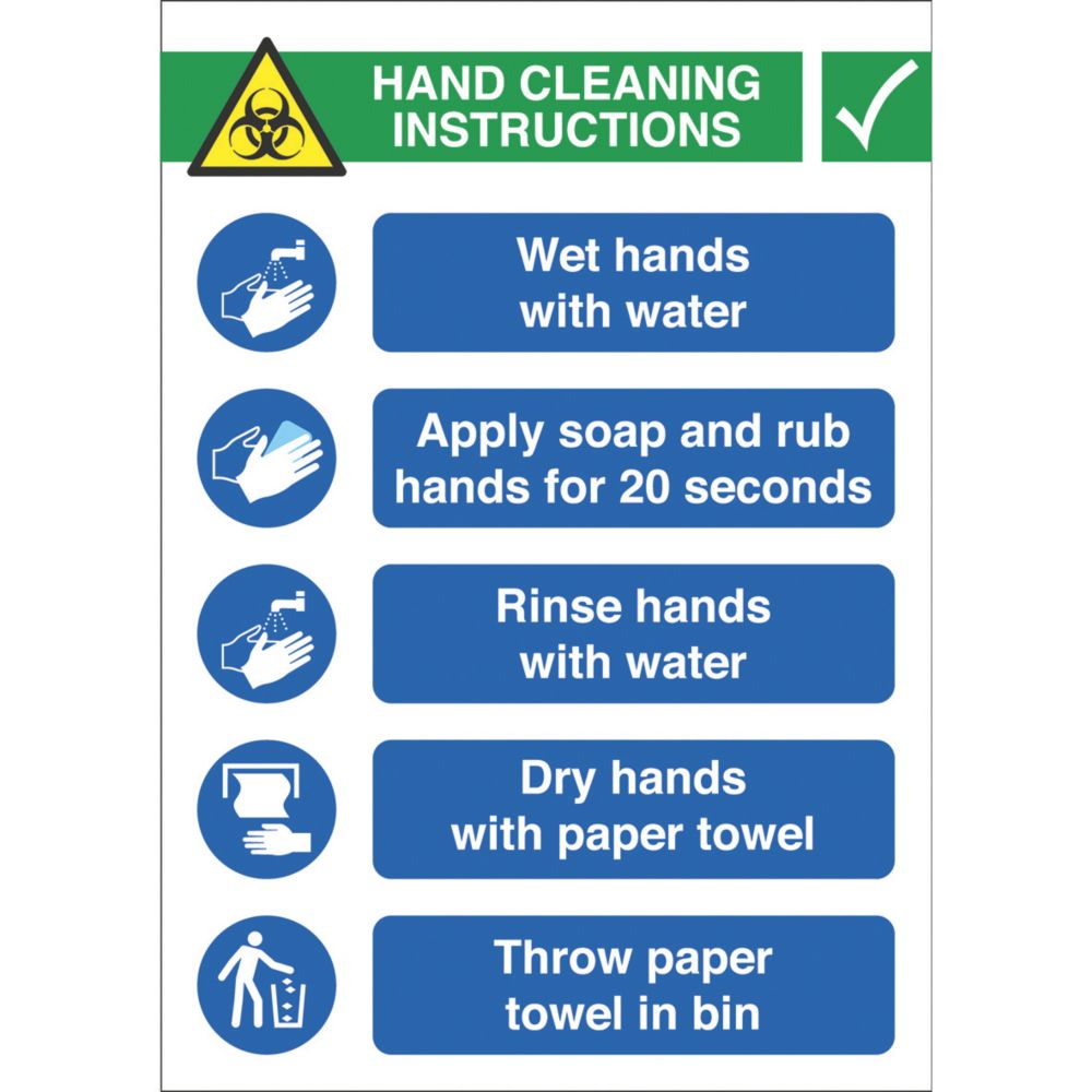 Image of 'Regular Hand Washing' Sign 420mm x 297mm 10 Pack 