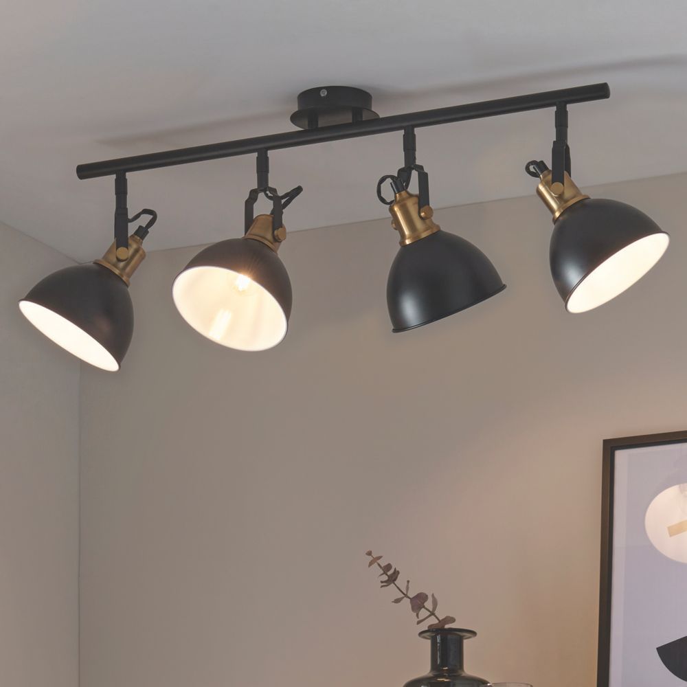 Image of Quay Design Orion Bar 4-Light Spotlight Matt Black 