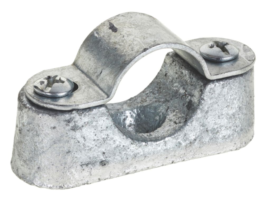 Image of Deta Malleable Iron Heavy Distance Saddles 20mm Galvanised 10 Pack 