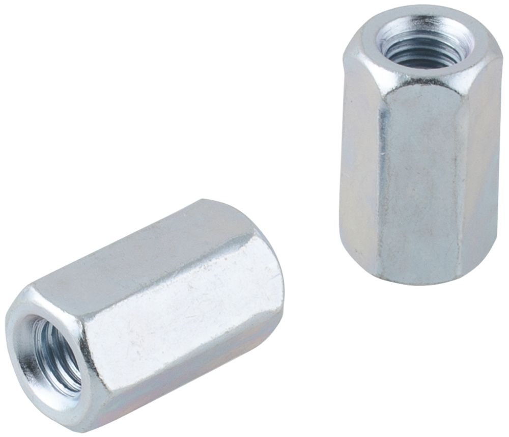 Image of Easyfix Carbon Steel Threaded Rod Connecting Nuts M10 10 Pack 
