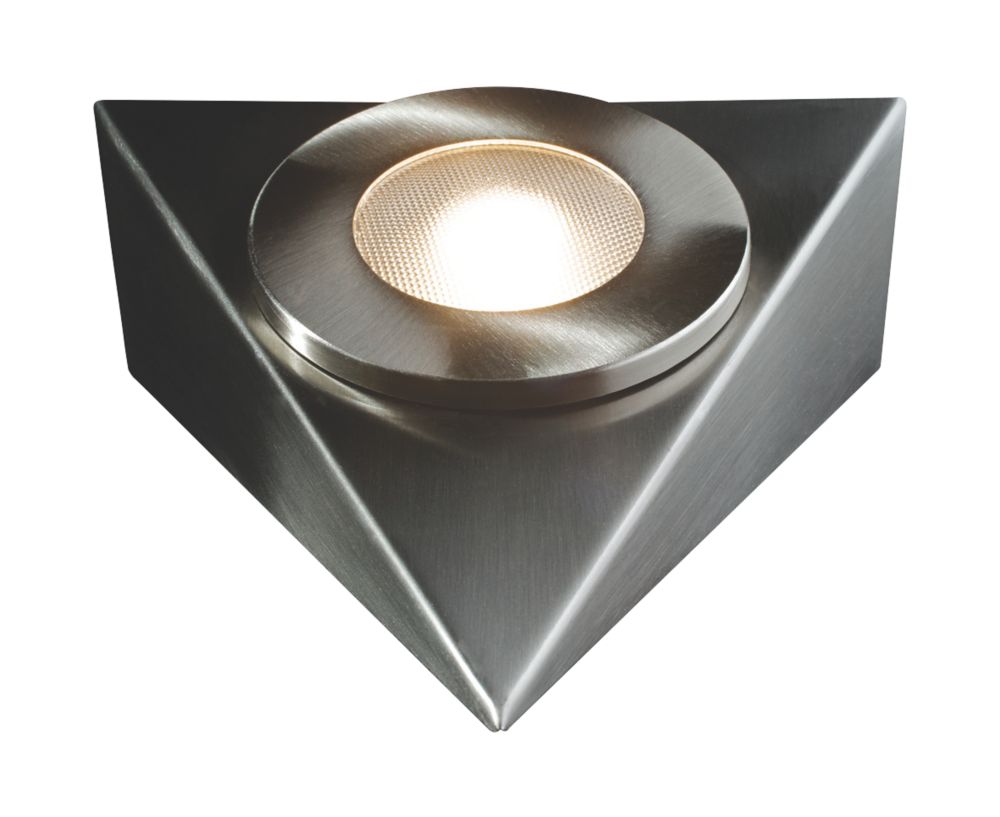 Image of Robus Royal Triangular LED Cabinet Light Brushed Chrome 2.5W 210lm 