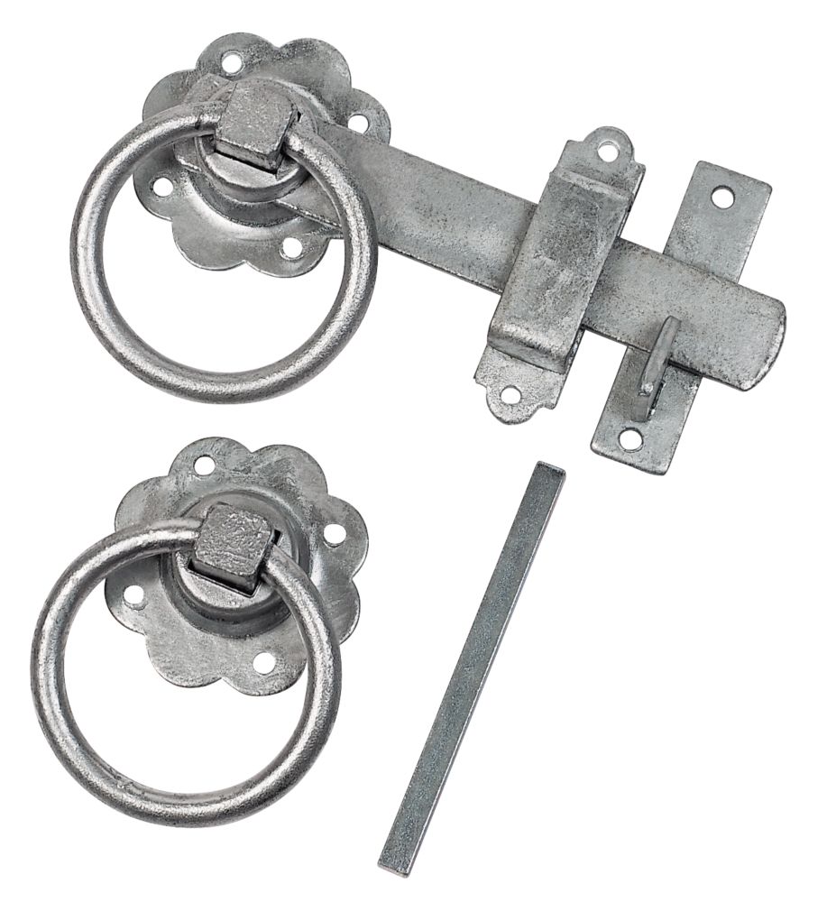 Image of Garden Gate Ring Latch Zinc-Plated 152mm 