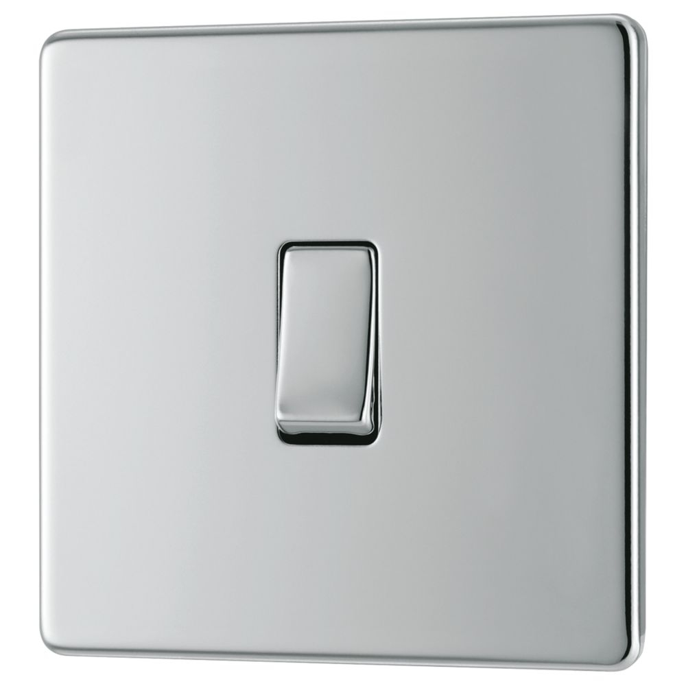 Image of LAP 20A 16AX 1-Gang 2-Way Light Switch Polished Chrome 