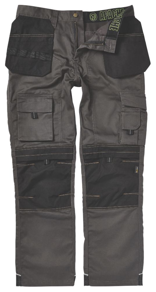 Image of Apache APKHT Holster Pocket Trousers Grey/Black 36" W 29" L 