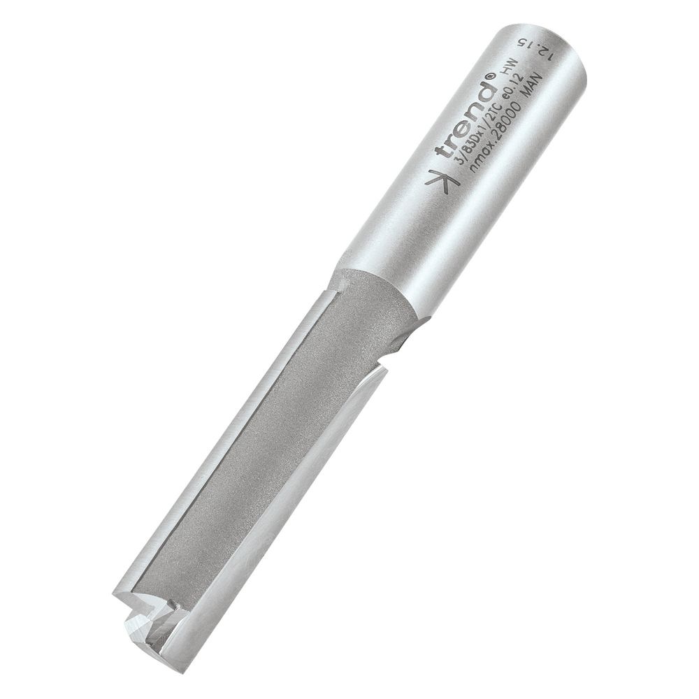 Image of Trend 3/83DX1/2TC 1/2" Shank Double-Flute Straight Kitchen Worktop Cutter 12.7mm x 50mm 
