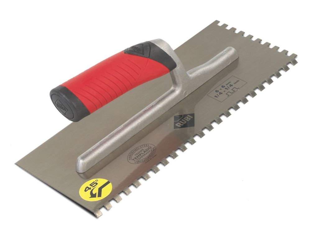 Image of Rubi 6mm Notched Adhesive Trowel 11" x 4" 