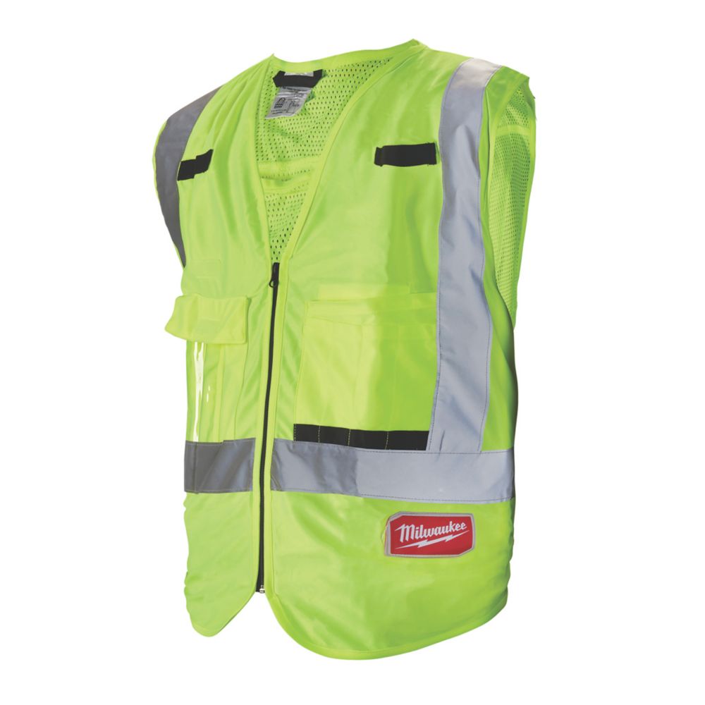 Image of Milwaukee Hi-Vis Vest Yellow XX Large / XXX Large 46" Chest 