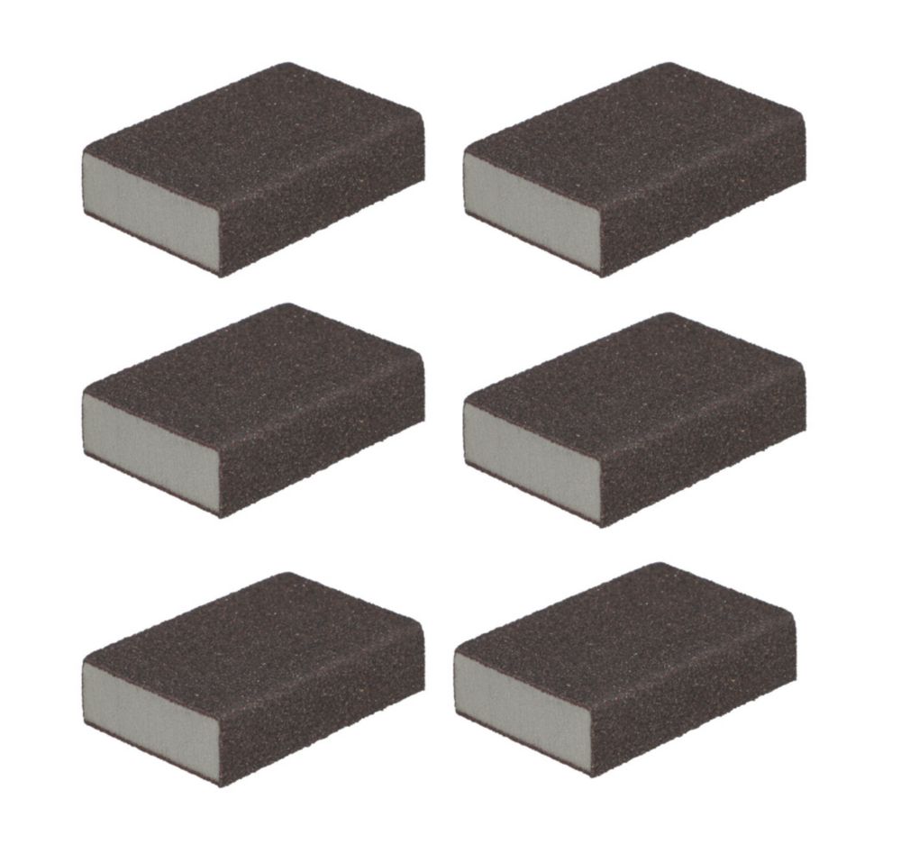 Image of Norton Sanding Sponges 68mm x 100mm 120 / 80 Grit 6 Pack 
