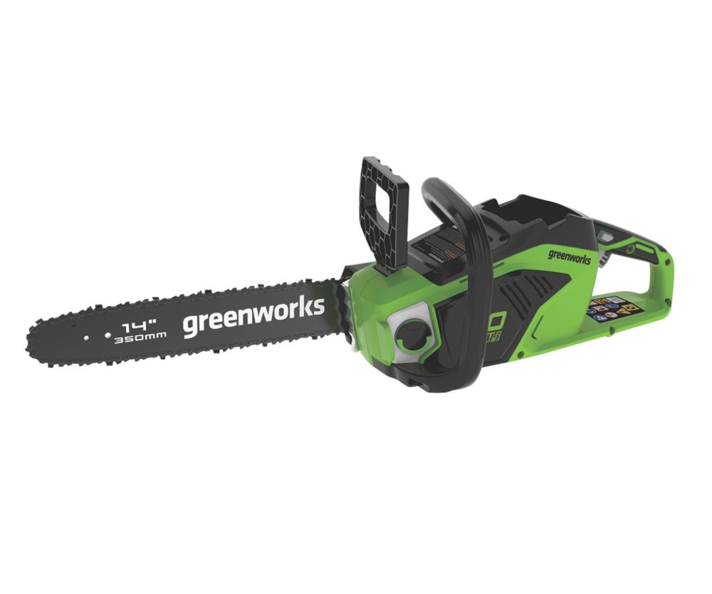 Image of Greenworks GWGD40CS15 40V Li-Ion Brushless Cordless 35cm Chainsaw - Bare 