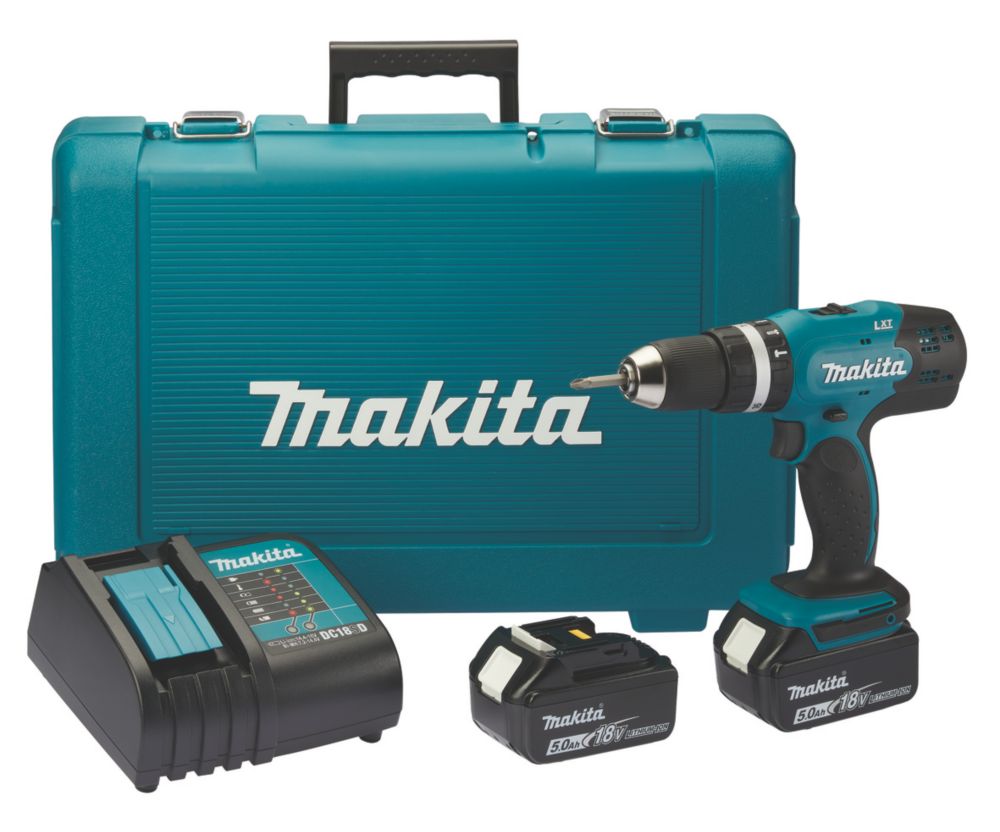 Image of Makita DHP453STE 18V 2 x 5.0Ah Li-Ion LXT Cordless Combi Drill 