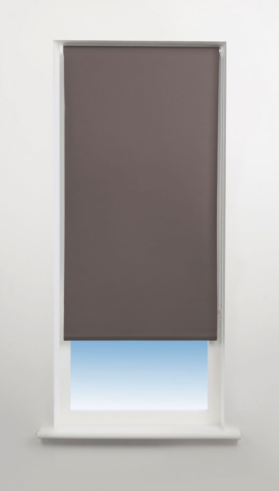 Image of Universal Polyester Roller Non-Blackout Blind Chocolate 600mm x 1700mm Drop 