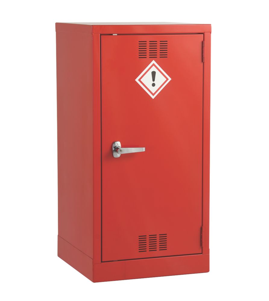 Image of 1-Shelf Pesticide Cabinet Red 457mm x 457mm x 915mm 