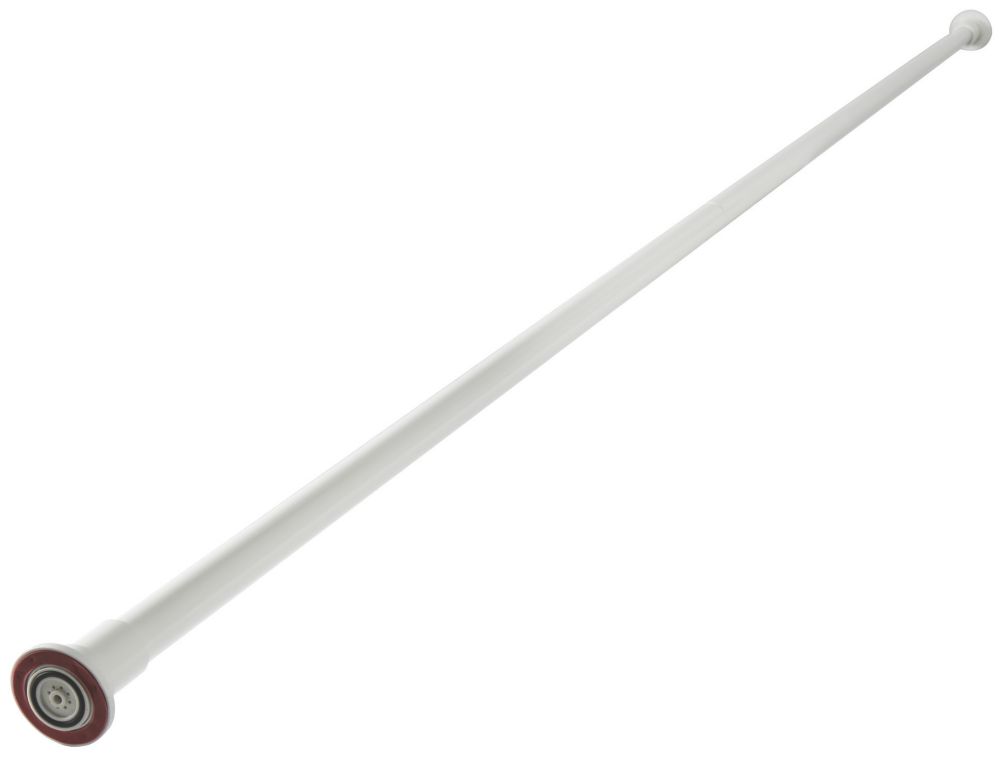 Image of Croydex Straight Shower Curtain Rail Aluminium White 1100-2600mm 