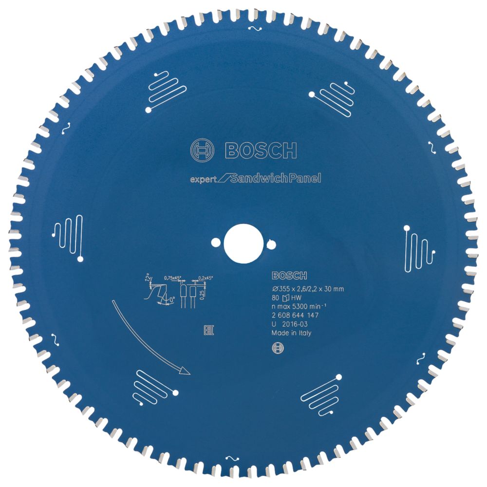 Image of Bosch Expert Sandwich Panel Circular Saw Blade 355mm x 30mm 80T 