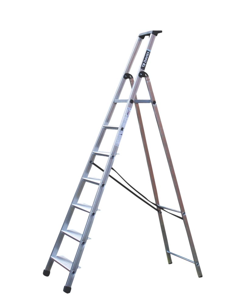 Image of TB Davies Maxi Aluminium 7-Treads Platform Stepladder 1.59m 