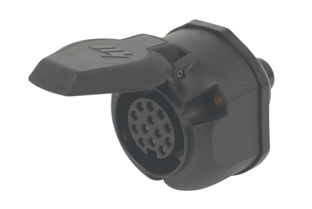 Image of Maypole MP129 13-Pin European Trailer Board Socket with Gasket 12V 