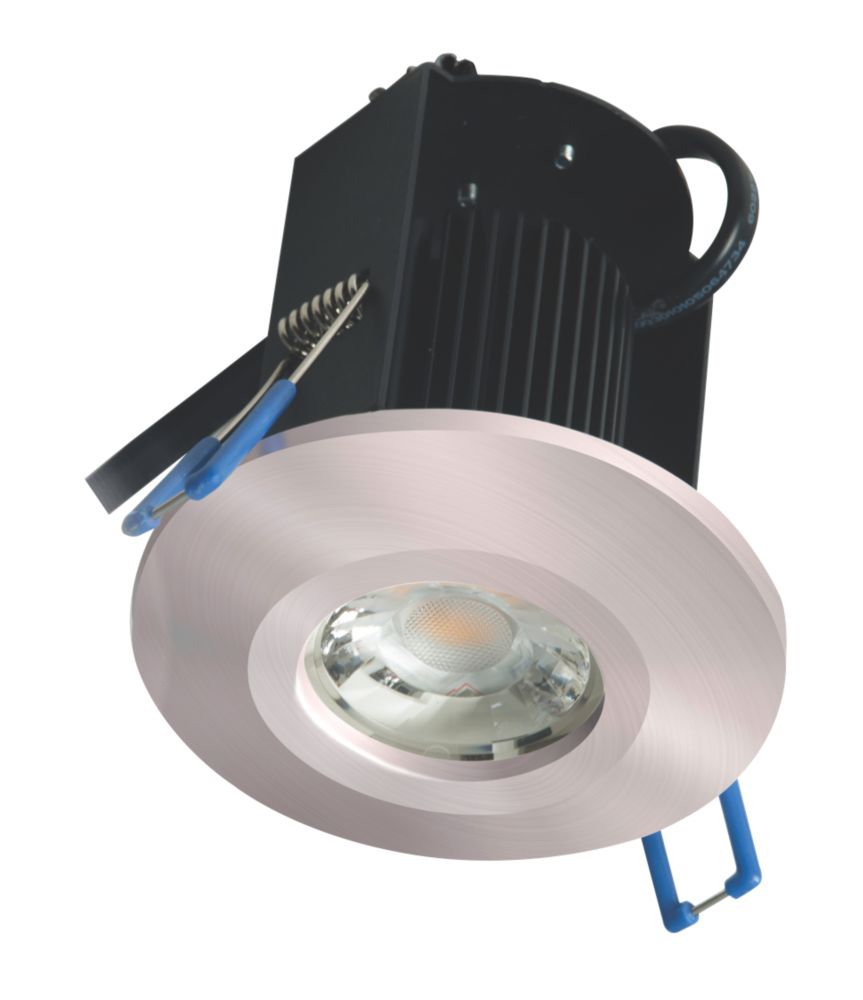 Image of Robus Triumph Activate Fixed Fire Rated LED Downlight Brushed Chrome 8W 730lm 